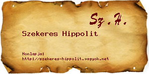 Szekeres Hippolit névjegykártya