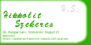 hippolit szekeres business card